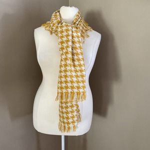 HDE Mustard Yellow & Beige Check Warm Scarf Neck Warmer 70”x30”